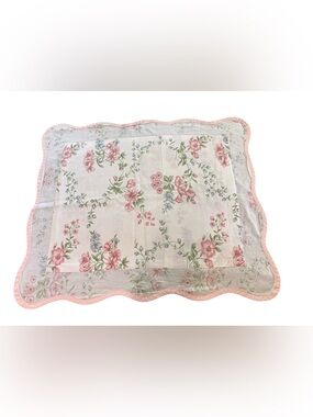 VTG SCHWEITZER Linens Egyptian Cotton Dainty Floral Small Italian Pillow Sham